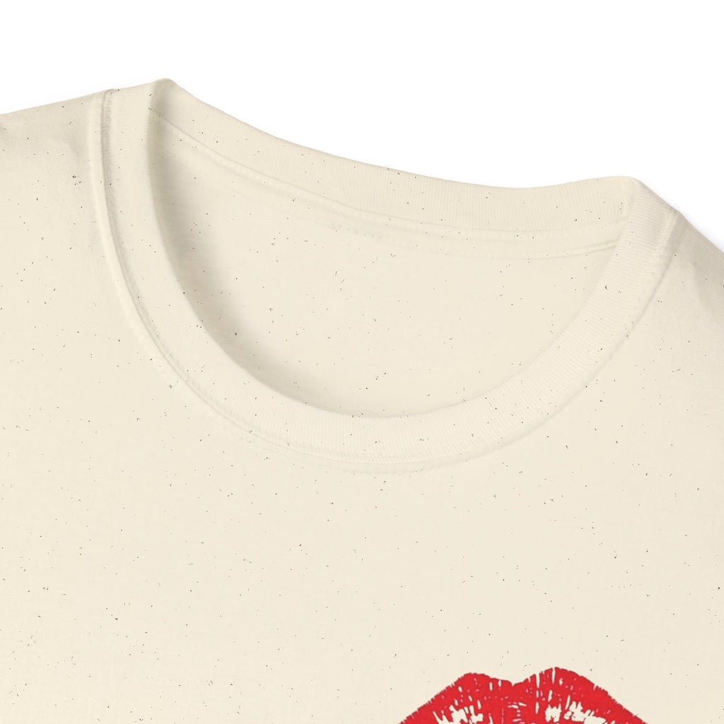 Kiss Me Softstyle T-Shirt, Cute Valentine's Day Gift, Fashionable Couple Tee, Flirty Graphic Shirt, Birthday or Anniversary Present