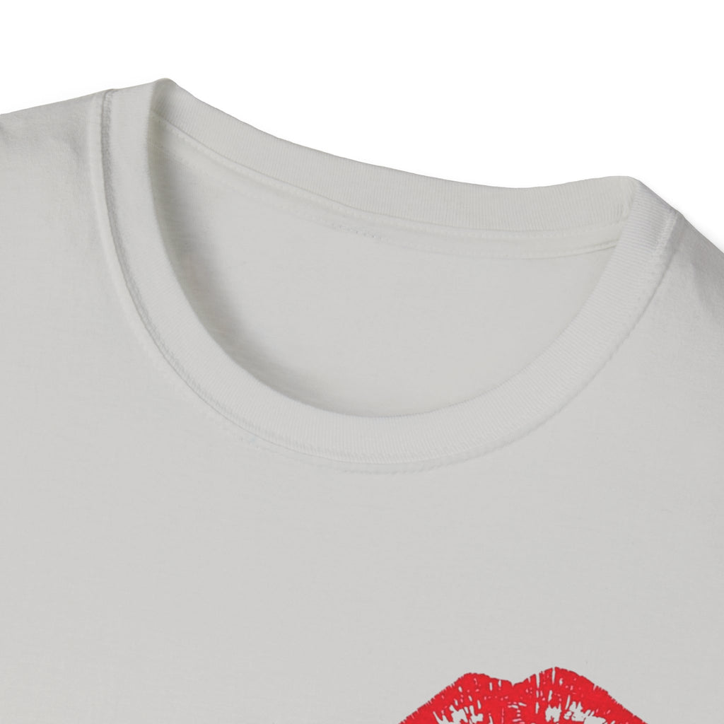 Kiss Me Softstyle T-Shirt, Cute Valentine's Day Gift, Fashionable Couple Tee, Flirty Graphic Shirt, Birthday or Anniversary Present