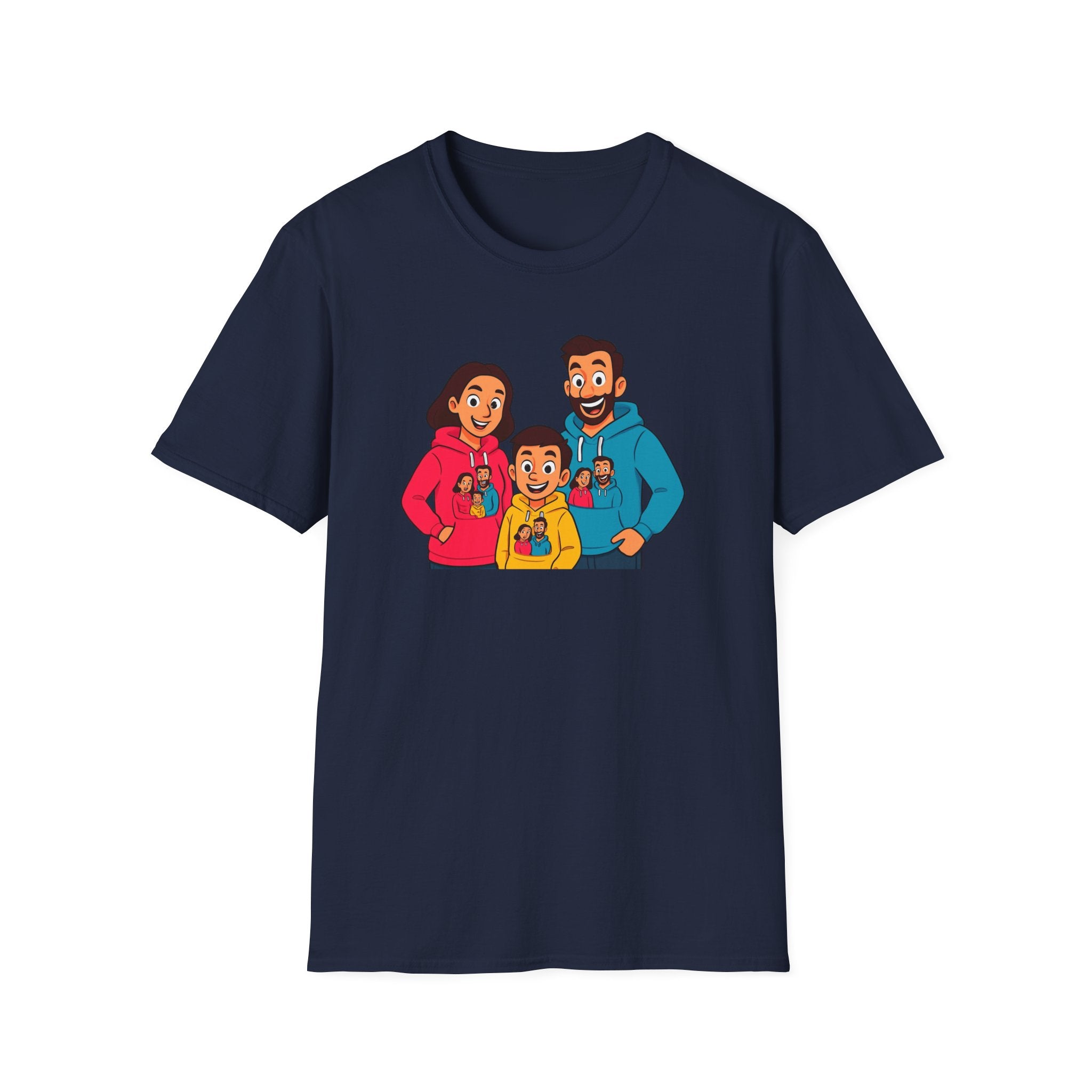 Family Fun Unisex Softstyle T-Shirt, Cute Family Shirt, Matching Family Tees, Casual Wear, Gift for Parents, Family Outing Apparel