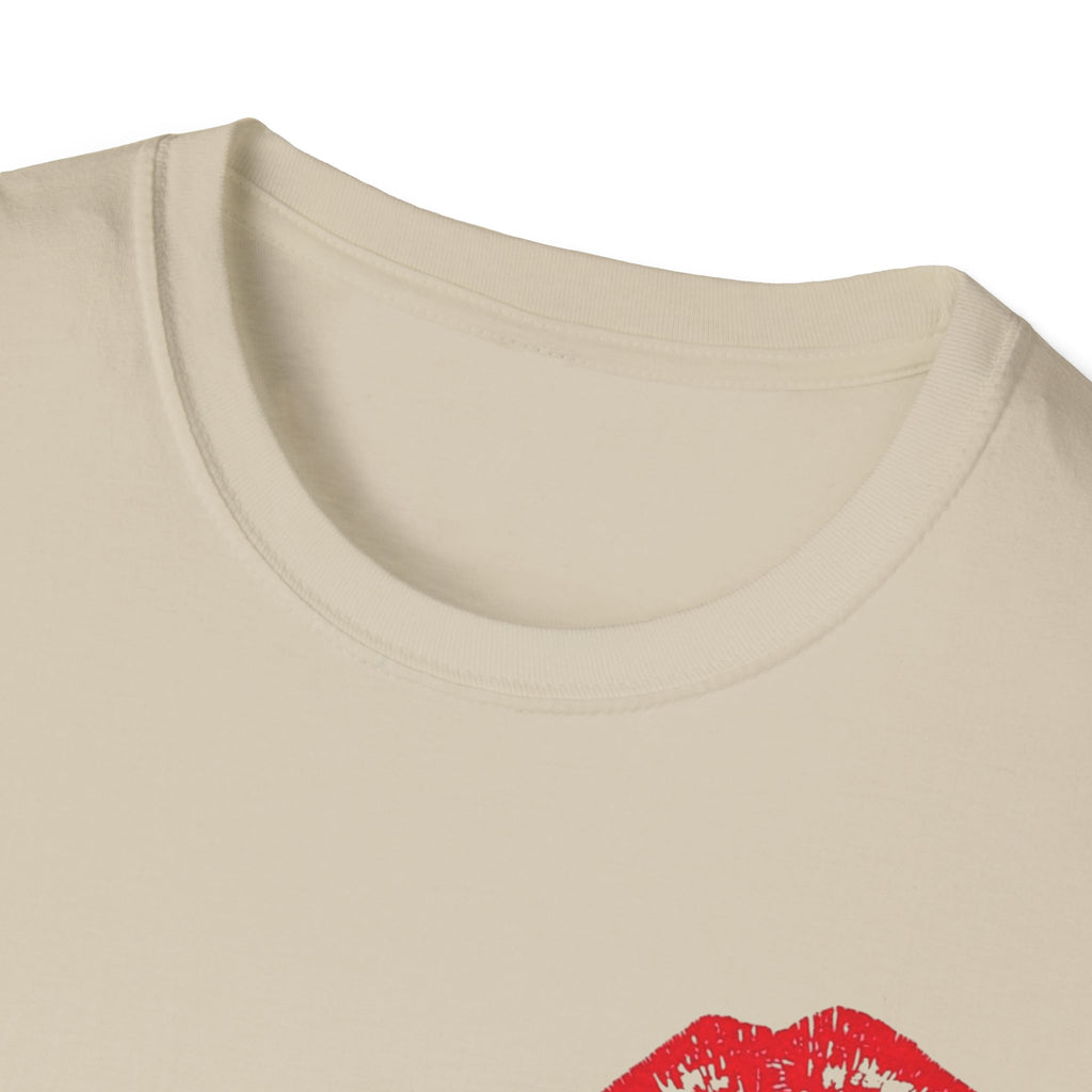 Kiss Me Softstyle T-Shirt, Cute Valentine's Day Gift, Fashionable Couple Tee, Flirty Graphic Shirt, Birthday or Anniversary Present