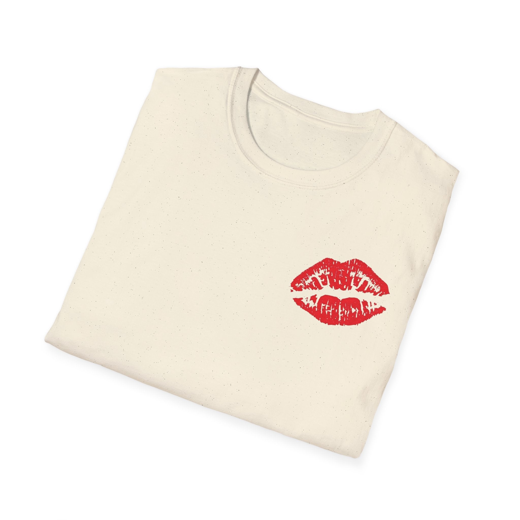 Kiss Me Softstyle T-Shirt, Cute Valentine's Day Gift, Fashionable Couple Tee, Flirty Graphic Shirt, Birthday or Anniversary Present