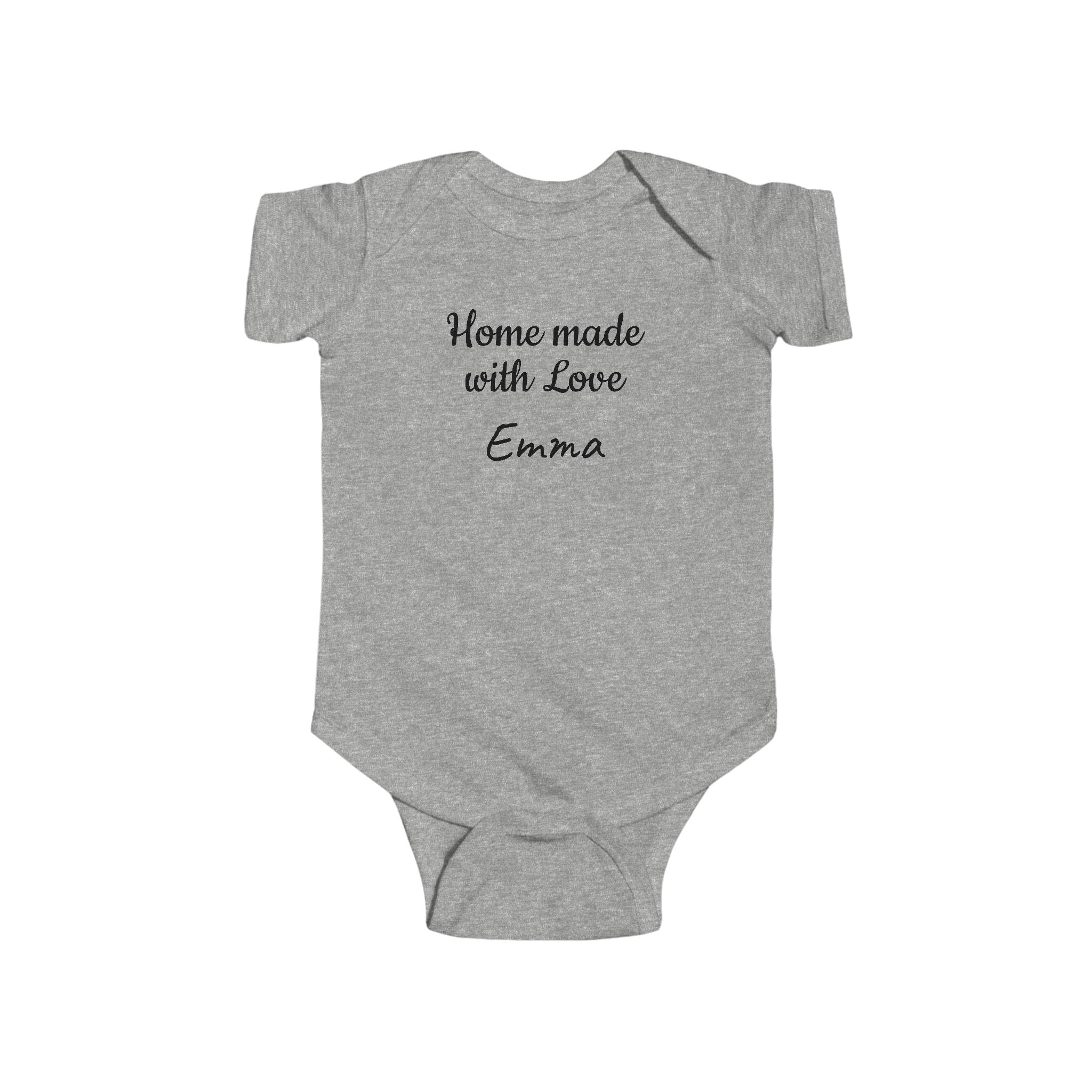 Personalized Infant Bodysuit - Home Made with Love, Baby Gift, Newborn Outfit, Cute Baby Clothes, Custom Baby Apparel
