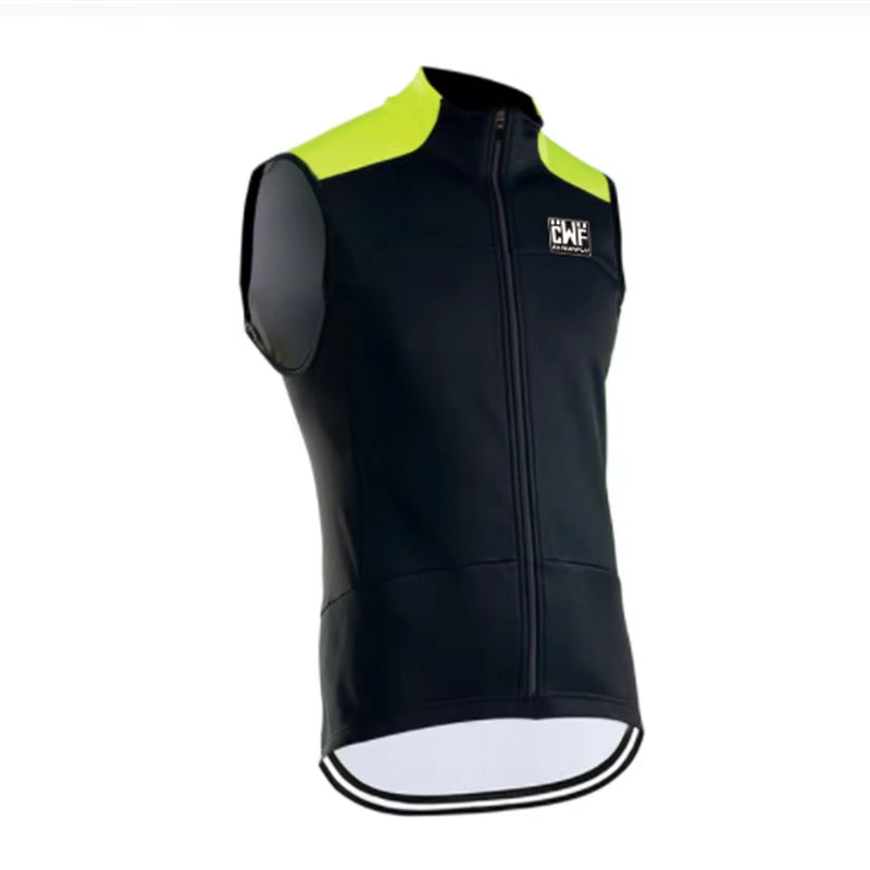 Men Cycling Windbreaker Vest with Back Pocket 2021 New High Visibility Reflective Windproof Cycling Men