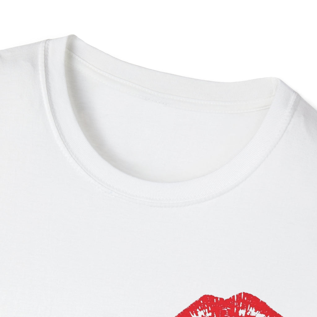 Kiss Me Softstyle T-Shirt, Cute Valentine's Day Gift, Fashionable Couple Tee, Flirty Graphic Shirt, Birthday or Anniversary Present