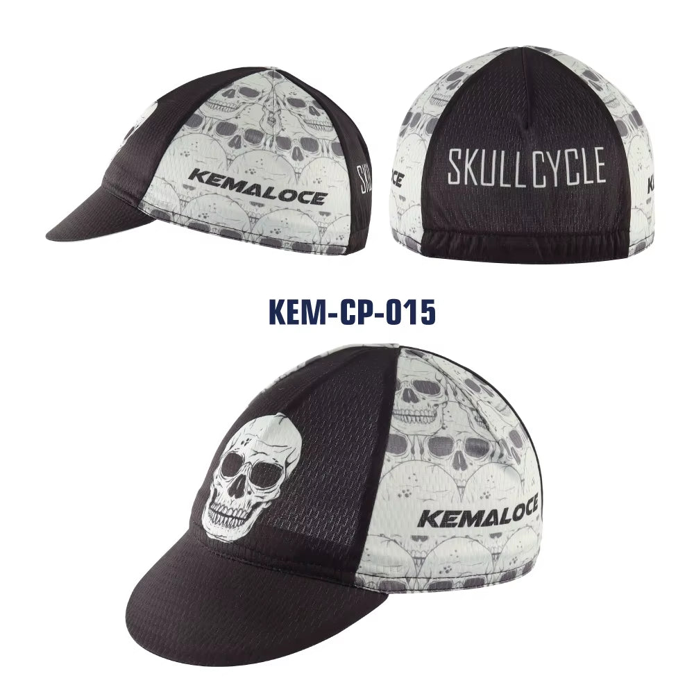 Men Cycling Cap Anti-Uv Summer Elastic Quick Dry Bike Cap 2023 White/Black/Blue Mesh Outdoor Breathable Cycling Hat