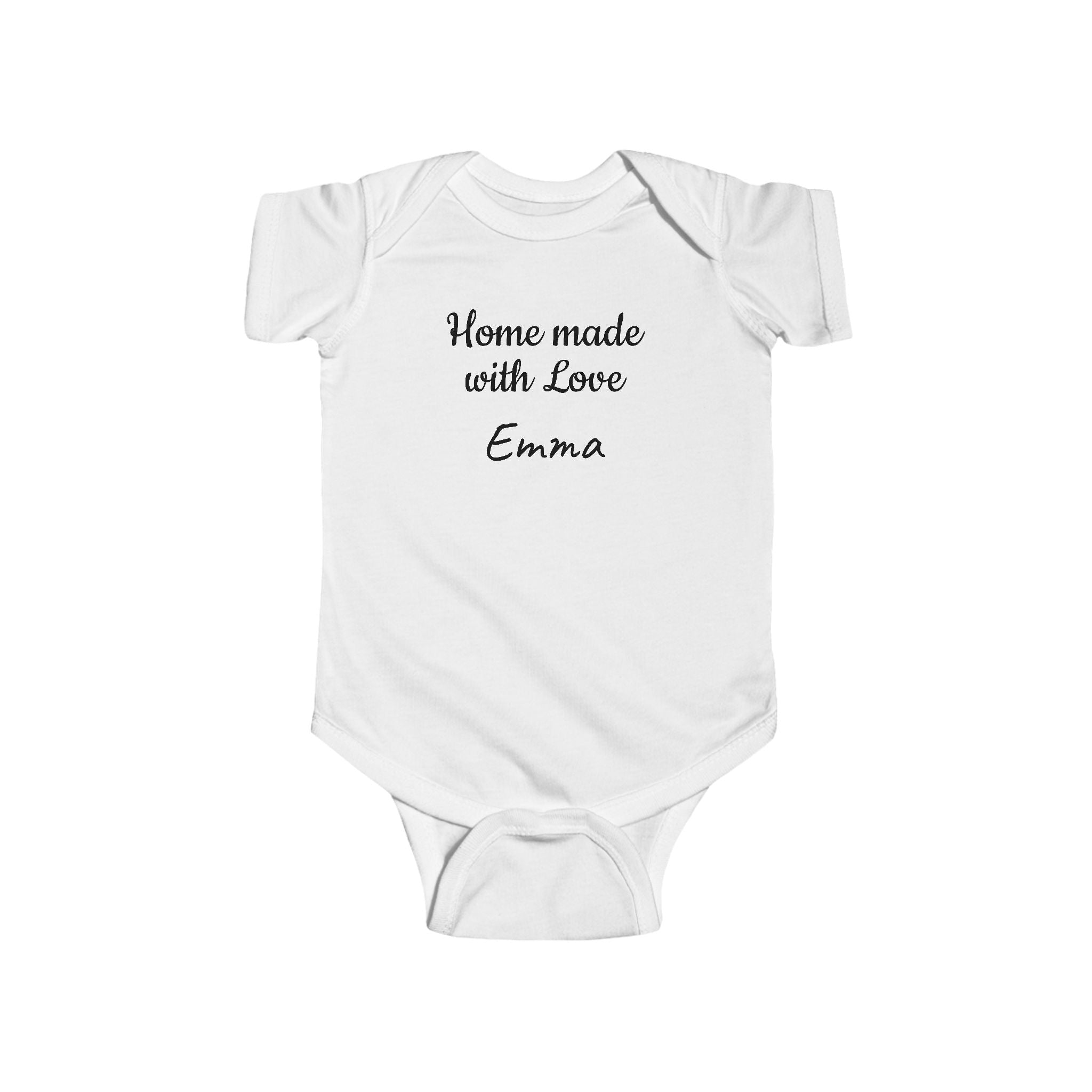 Personalized Infant Bodysuit - Home Made with Love, Baby Gift, Newborn Outfit, Cute Baby Clothes, Custom Baby Apparel