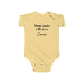 Personalized Infant Bodysuit - Home Made with Love, Baby Gift, Newborn Outfit, Cute Baby Clothes, Custom Baby Apparel