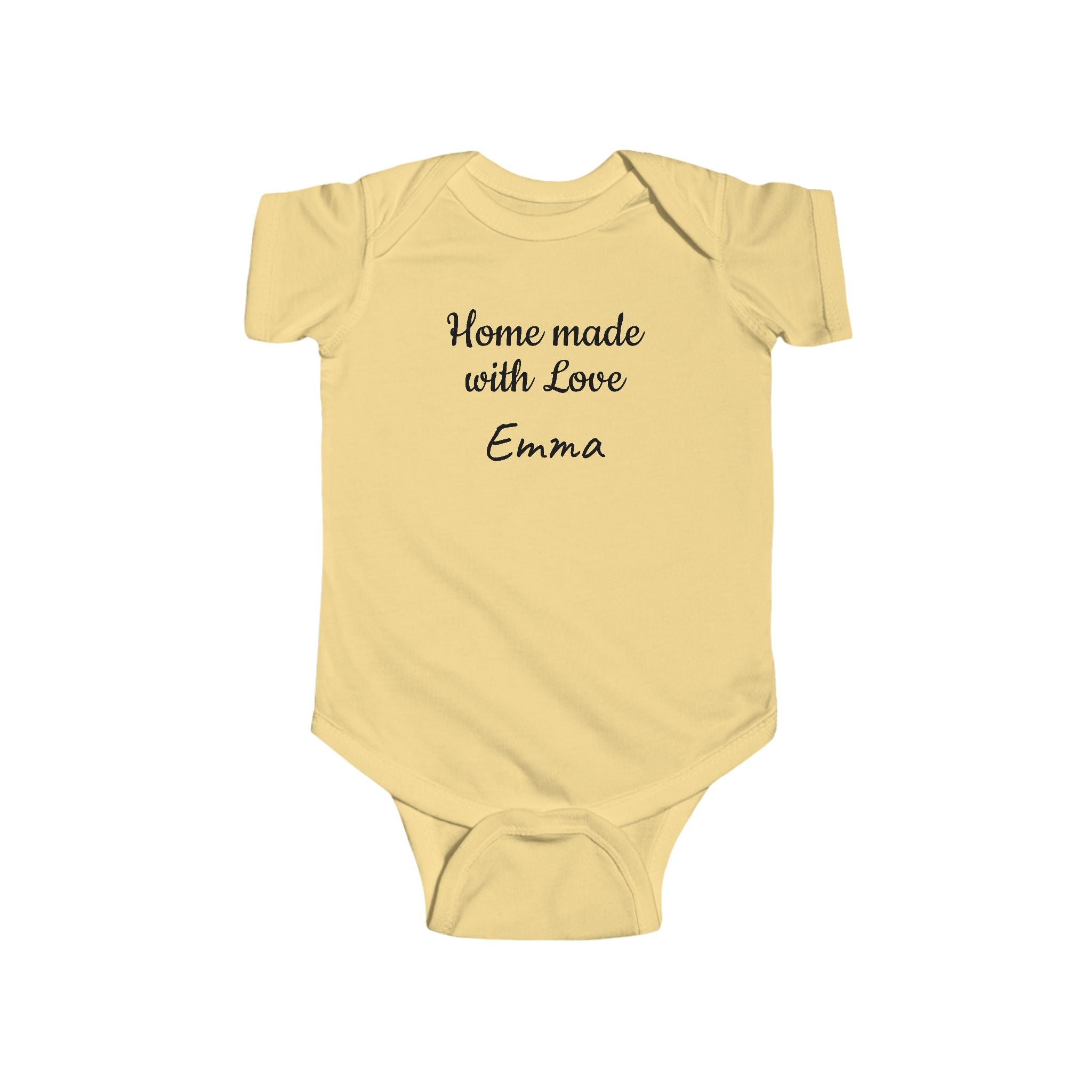 Personalized Infant Bodysuit - Home Made with Love, Baby Gift, Newborn Outfit, Cute Baby Clothes, Custom Baby Apparel