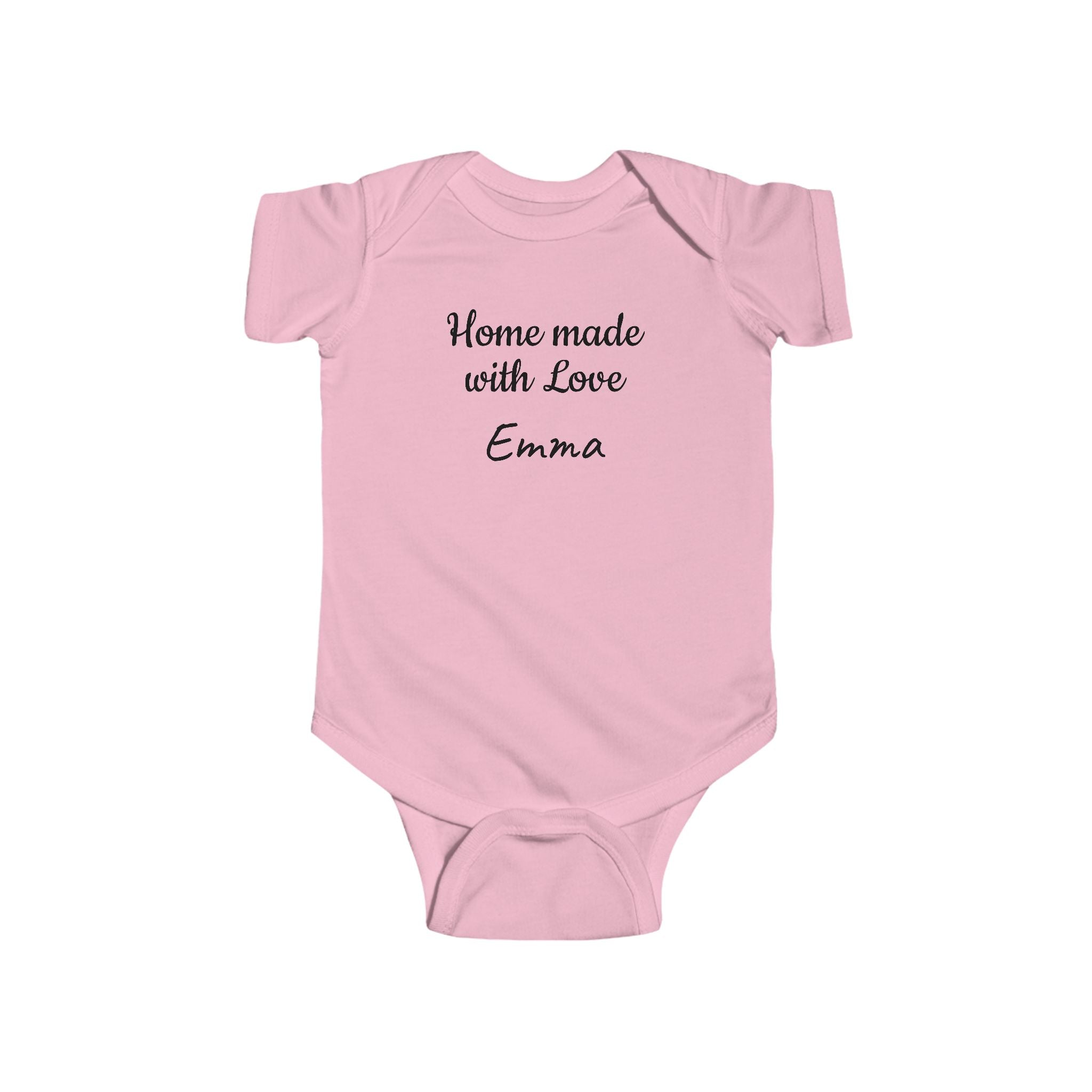 Personalized Infant Bodysuit - Home Made with Love, Baby Gift, Newborn Outfit, Cute Baby Clothes, Custom Baby Apparel