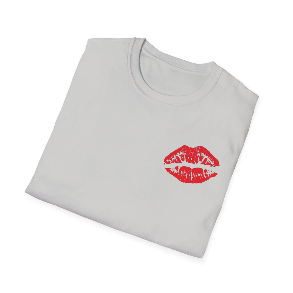 Kiss Me Softstyle T-Shirt, Cute Valentine's Day Gift, Fashionable Couple Tee, Flirty Graphic Shirt, Birthday or Anniversary Present