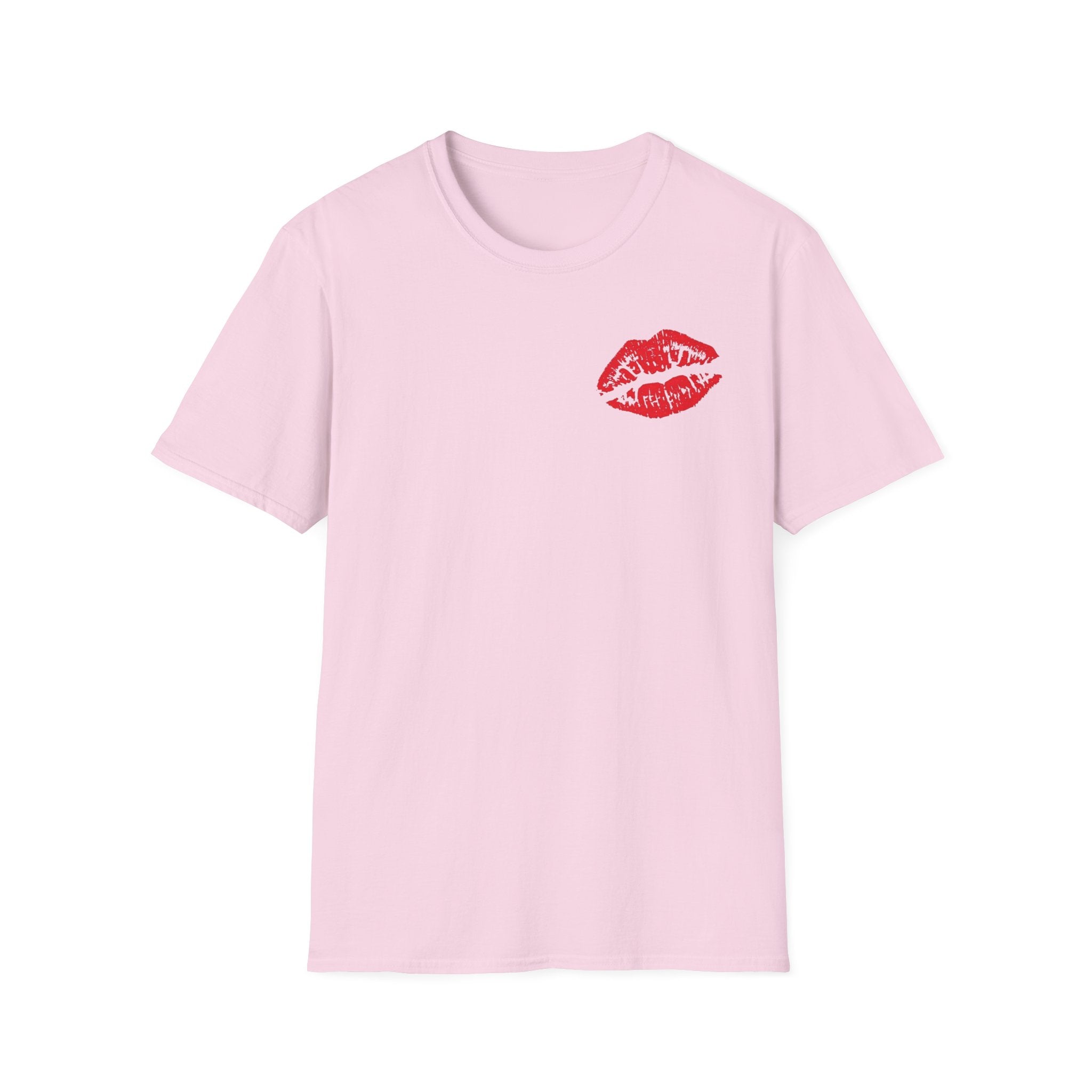 Kiss Me Softstyle T-Shirt, Cute Valentine's Day Gift, Fashionable Couple Tee, Flirty Graphic Shirt, Birthday or Anniversary Present