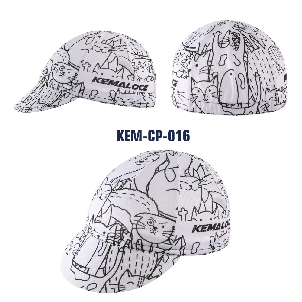 Men Cycling Cap Anti-Uv Summer Elastic Quick Dry Bike Cap 2023 White/Black/Blue Mesh Outdoor Breathable Cycling Hat