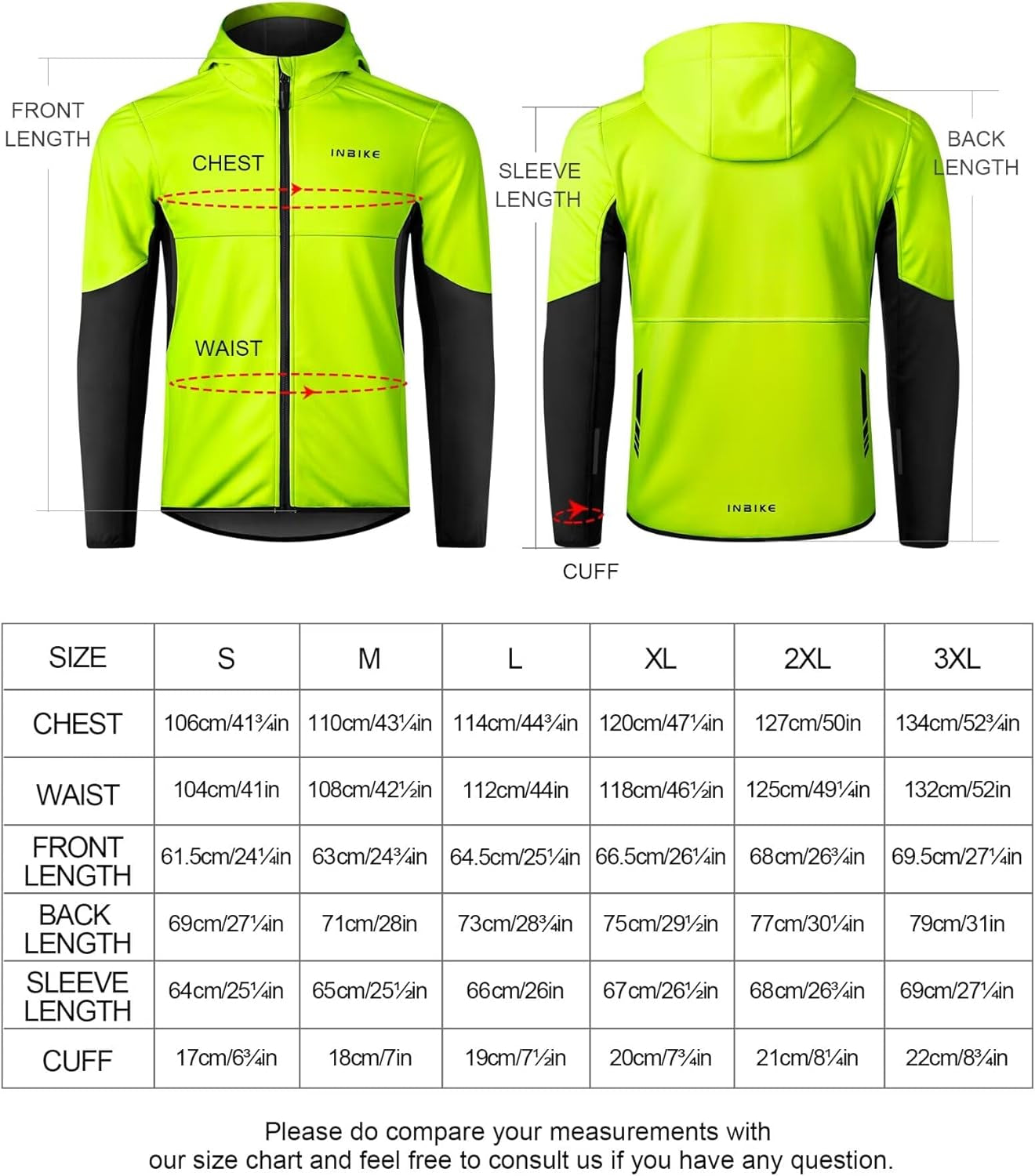 Cycling Jacket for Men Running Biking Jackets Mens Windbreaker Reflective Windproof Fleece Lined Cold Weather
