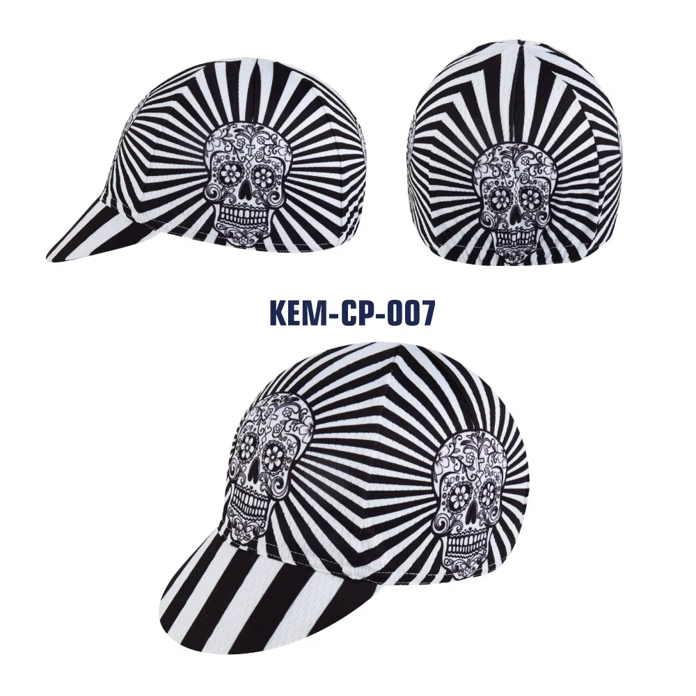 Men Cycling Cap Anti-Uv Summer Elastic Quick Dry Bike Cap 2023 White/Black/Blue Mesh Outdoor Breathable Cycling Hat